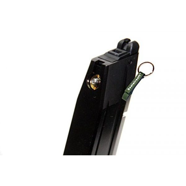 KJW Airsoft Gun Magazine 3 KJ Works 24rds Airsoft Metal 6mm GAS Magazine For CZ-75 P-09 Duty GBB Black -Mobile Ring Included
