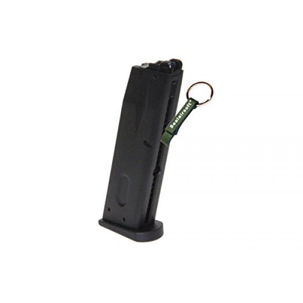 KJW Airsoft Gun Magazine 1 KJ Works 25rds Airsoft 6mm Gas Magazine For HFC M190 / Marui M9 / M92F GBB -Mobile Ring Included