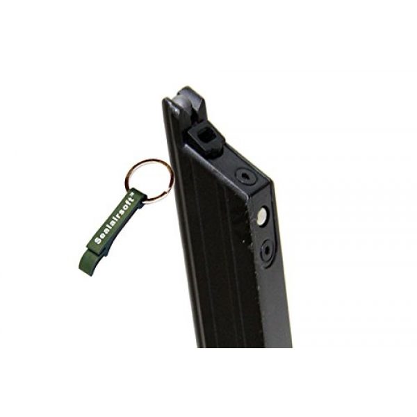 WE Airsoft Gun Magazine 2 WE 50rds Airsoft Metal Drum Magazine For P08 Gas GBB Series Black -Mobile Ring Included