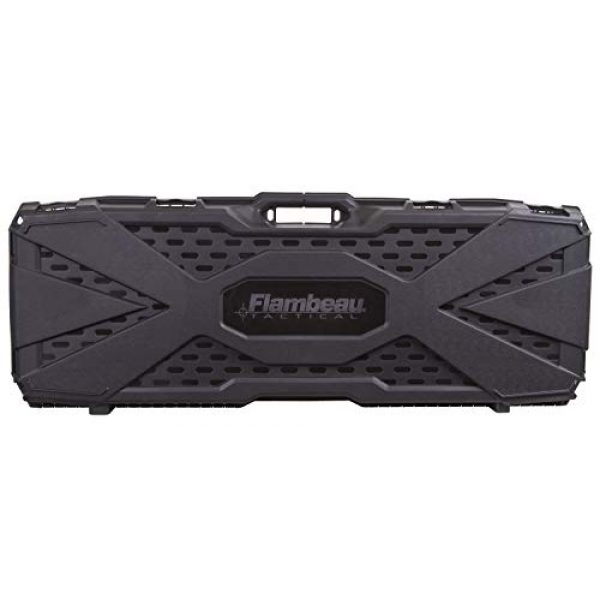 Flambeau Outdoors Rifle Case 1 Flambeau Outdoors 6500AR AR Tactical Gun Case with ZERUST - 40 x 12 x 4 in. Hard Gun Case with Zerust Magazine Pockets and Straps for Ammunition, Firearm Storage Accessory