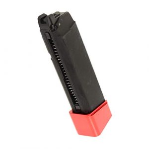 Generica Airsoft Gun Magazine 1 Airsoft Spare Parts 22rd Gas Mag Metal Magazine for G17 Series GBB Pistol Black/Red Base