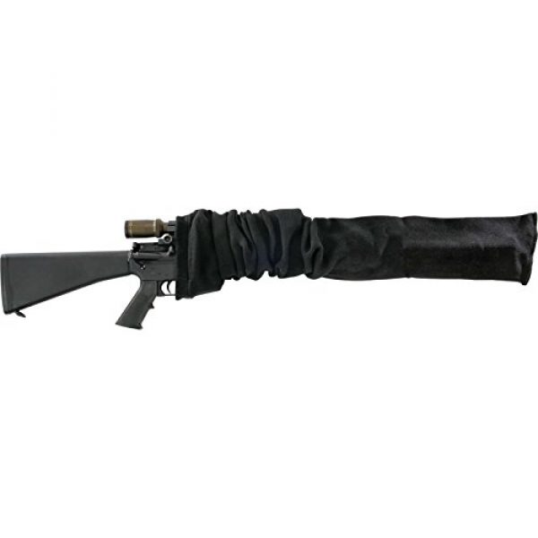 Allen Company Rifle Case 2 Allen Company Gun Sock - Silicone Treated, Anti-Rust Tactical Gun and Rifle Sock - Extra Wide for Rifles with Scopes, (42/47 inches long) - Black