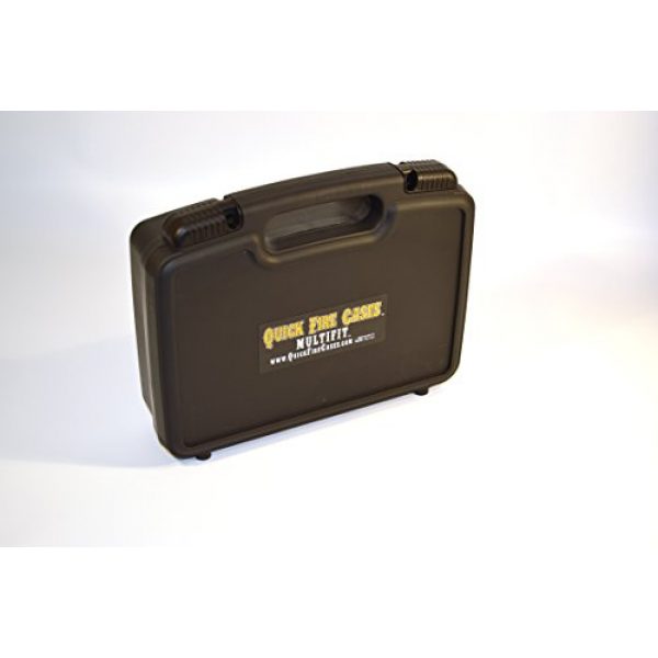 Quick Fire Cases Pistol Case 2 Quick Fire Cases QF200 MultiFit Pistol Case, Black, Small