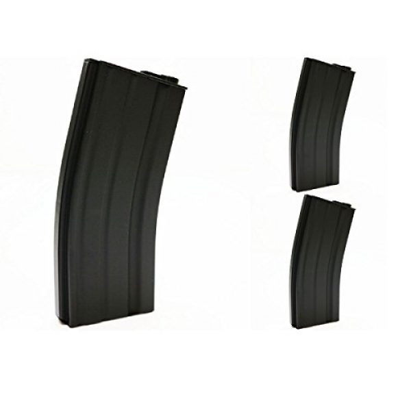 Airsoft Shopping Mall Airsoft Gun Magazine 1 Airsoft Shooting Gear 3pcs Pack E&C 30rd Mid-Cap Magazine for M-Series AEG Black