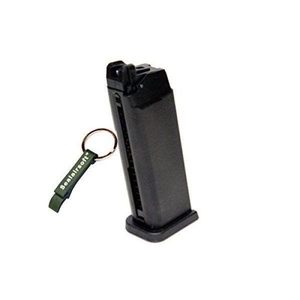 WE Airsoft Gun Magazine 1 WE 20rds Gas Airsoft Magazine G19 G23 GBB Series Black -Mobile Ring Included