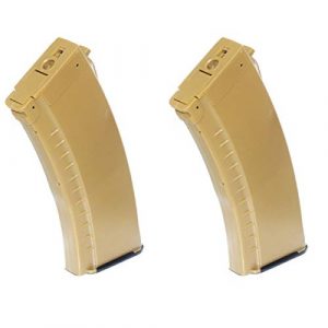 Airsoft Shopping Mall Airsoft Gun Magazine 1 Airsoft Shooting Gear APS 2pcs 500rd Plastic Hi-Cap Magazine for CYMA ICS Marui AK Dark Earth