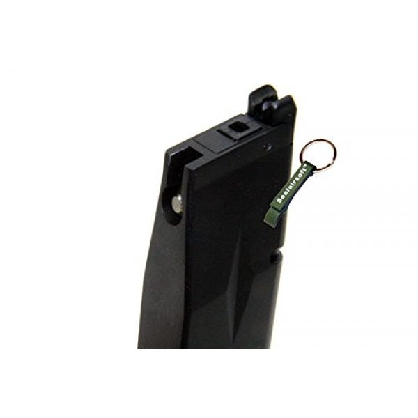 KJW Airsoft Gun Magazine 3 KJ Works 28rds Airsoft Metal 6mm GAS Magazine For KP-11 GBB Black -Mobile Ring Included