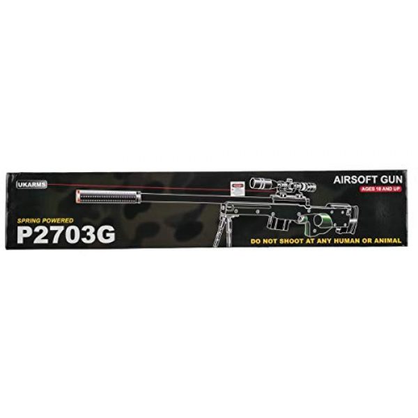 Lancer Tactical Airsoft Rifle 4 300 FPS - Airsoft Sniper Spring Rifle Gun with Scope and Laser