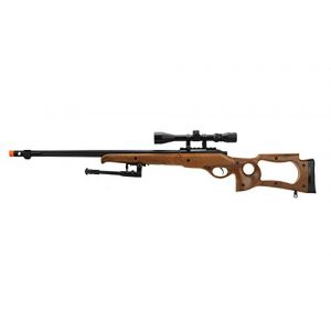 Well Airsoft Rifle 1 Well Full Metal MB10 Spring Sniper Rifle W/ Scope & Bipod (Faux Wood)
