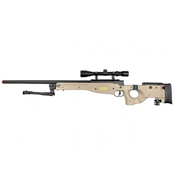 Well Airsoft Rifle 2 Well mb08d l96 spring airsoft gun metal sniper fps-450 w/ 3-9x40 scope & bipod (tan)(Airsoft Gun)