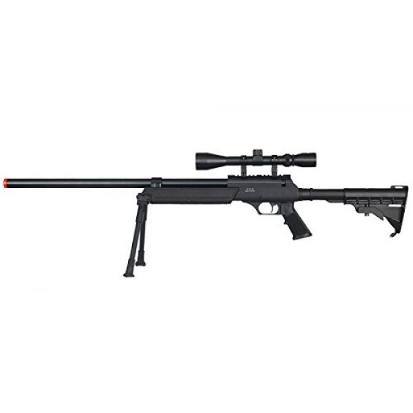 Well Airsoft Rifle 1 Well Full Metal ASR MB06 SR-2 Spring Sniper Rifle Airsoft Gun (Black/Scope & Bipod Package)