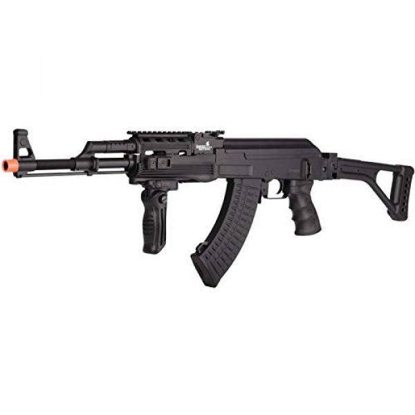 Lancer Tactical Airsoft Rifle 4 Lancer Tactical LT-728U AEG Airsoft Rifle with Folding Stock with Battery and Charger Black