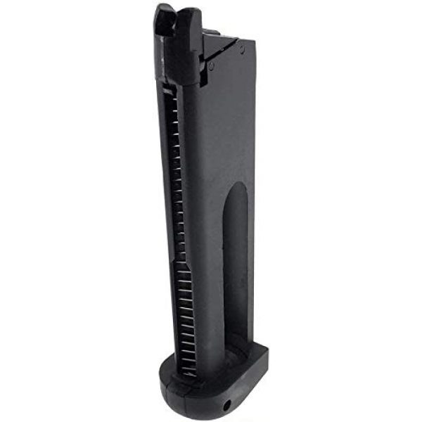 SportPro Airsoft Gun Magazine 1 SportPro Bell 22 Round Metal 12g CO2 Cartridge Gas Magazine for GBB M1911 Airsoft - Black