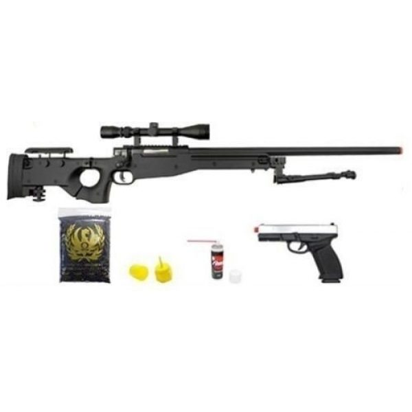 Prima USA Airsoft Rifle 1 well l96 bolt action airsoft sniper rifle hfc metal gas blowback pistol combo pk(Airsoft Gun)