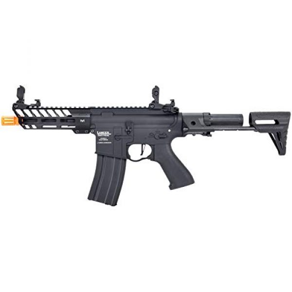 Lancer Tactical Airsoft Rifle 1 Lancer Tactical ProLine NEEDLETAIL PDW Airsoft AEG Rifle Low 350 FPS Black