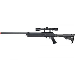 Well Airsoft Rifle 1 Well MB06A Full Metal ASR MB06 SR-2 Spring Sniper Rifle Airsoft Gun (Black/Scope Package)
