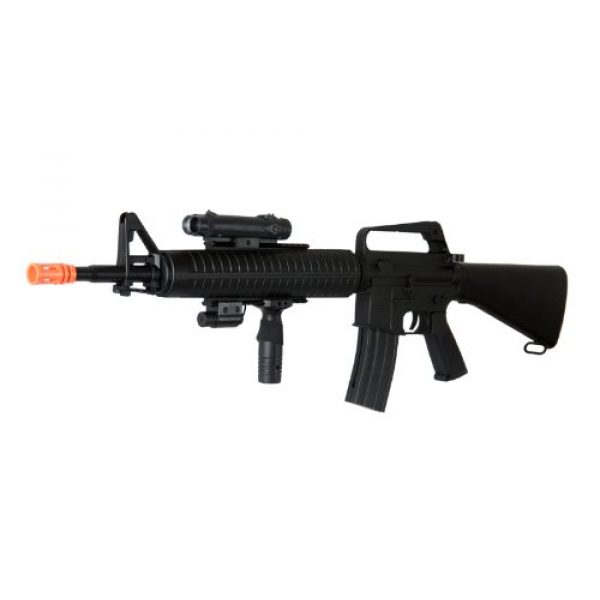 Well Airsoft Rifle 6 Well m16-a3 RIS Spring Airsoft Gun Assault Rifle fps-340 w/Aiming Sight, Flashlight, high Capacity Magazine(Airsoft Gun)