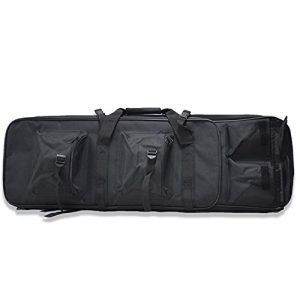 Fouos Rifle Case 1 FOUOS 85cm Tactical Rifle Case, Military Rifle Storage Case, M4 Gun Bag Adjustable Shoulder Strap Gun Bag Pistol Airsoft Backpack for Hunting,