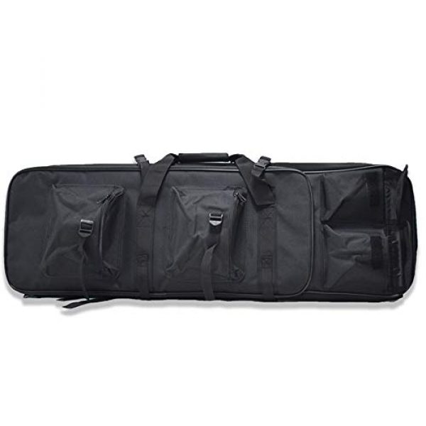 Fouos Rifle Case 1 FOUOS 85cm Tactical Rifle Case, Military Rifle Storage Case, M4 Gun Bag Adjustable Shoulder Strap Gun Bag Pistol Airsoft Backpack for Hunting,