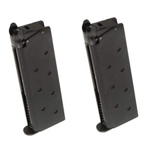 Generica Airsoft Gun Magazine 1 Generica Airsoft Spare Parts 2pcs 25rd Gas Mag Metal Magazine for M1911 Series GBB Pistol Black