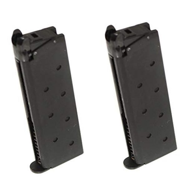 Generica Airsoft Gun Magazine 1 Generica Airsoft Spare Parts 2pcs 25rd Gas Mag Metal Magazine for M1911 Series GBB Pistol Black