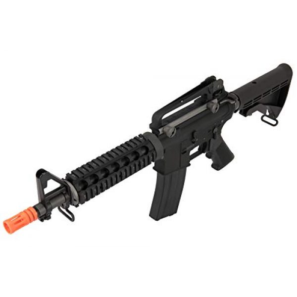 Lancer Tactical Airsoft Rifle 3 Lancer Tactical WE Full Metal M4 CQB RIS Open Bolt Gas Blowback Airsoft Rifle Black 420 FPS