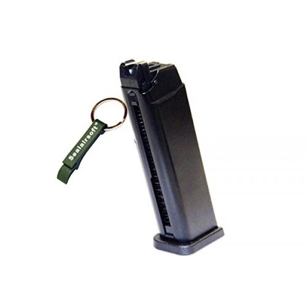 WE Airsoft Gun Magazine 1 WE 24rds Airsoft Gas Magazine Marui G17 G18 G18C Series GBB Black -Mobile Ring Included