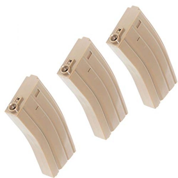 Generic Airsoft Gun Magazine 1 Airsoft Spare Parts 3pcs 140rd Mid-Cap Mag Plastic Magazine for CYMA E&C Tokyo Marui G&P ICS JG M4 M16 Series AEG Dark Earth Tan
