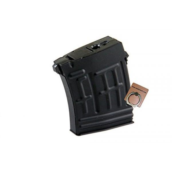 CYMA Airsoft Gun Magazine 2 CYMA 120rds SVD Magazine for Airsoft AEG Real Sword (RS) and S&T X 3PCS -Mobile Ring Included