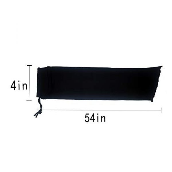 PuddingStation Rifle Case 2 PuddingStation Silicone Treated Knit Gun Sock Extra Wide 54 x 4 inches, 2-Pack Fits Rifle with Scopes, Pistol Grips & Tactical Accessories(Black)