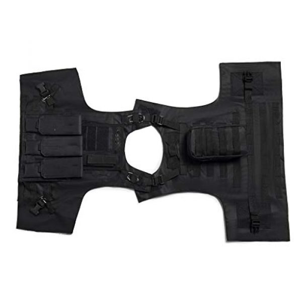 Jipemtra Airsoft Tactical Vest 3 Jipemtra Tactical MOLLE Airsoft Vest Adjustable Paintball Combat Training Vest Detachable (Black)