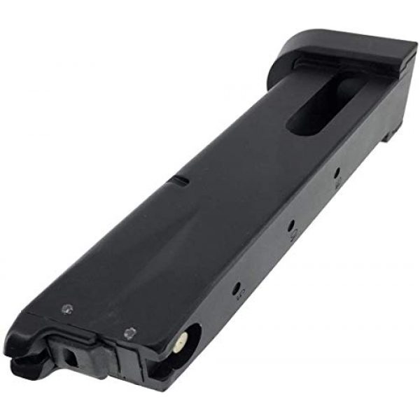 SportPro Airsoft Gun Magazine 6 SportPro Bell 25 Round Metal 12g CO2 Cartridge Gas Magazine for GBB M9 Airsoft - Black