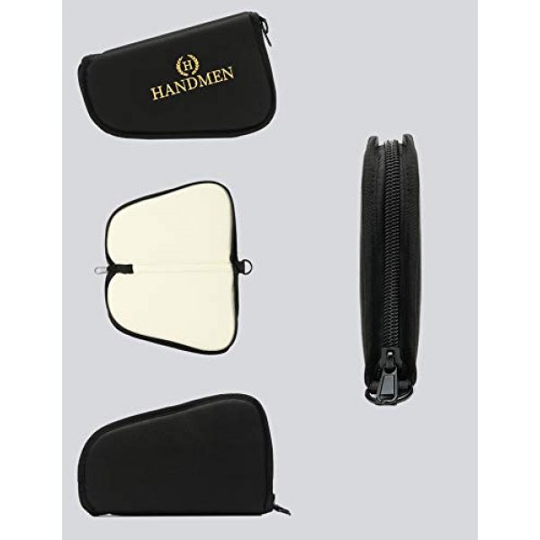 HANDMEN Pistol Case 2 HANDMEN Pistol Case,Soft Velvet Lining with Thick Padding Pistol Pouch for Handguns and Hunting Shooting Range