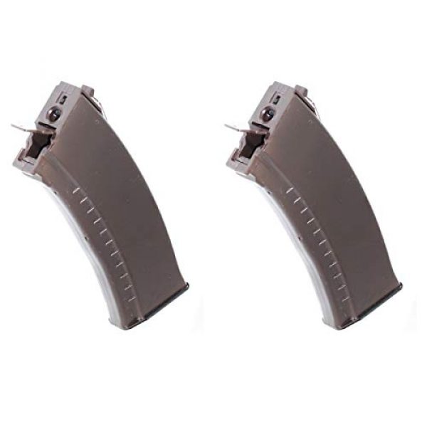 Airsoft Shopping Mall Airsoft Gun Magazine 1 Airsoft Shooting Gear CYMA 2pcs 500rd Map Hi-Cap Magazine for APS Tokyo Marui ICS AK Series AEG Dark Brown