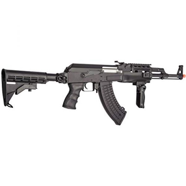 Lancer Tactical Airsoft Rifle 4 Lancer Tactical Airsoft Full Metal AK-47 AEG Rifle LE Stock with Battery & Charger Black