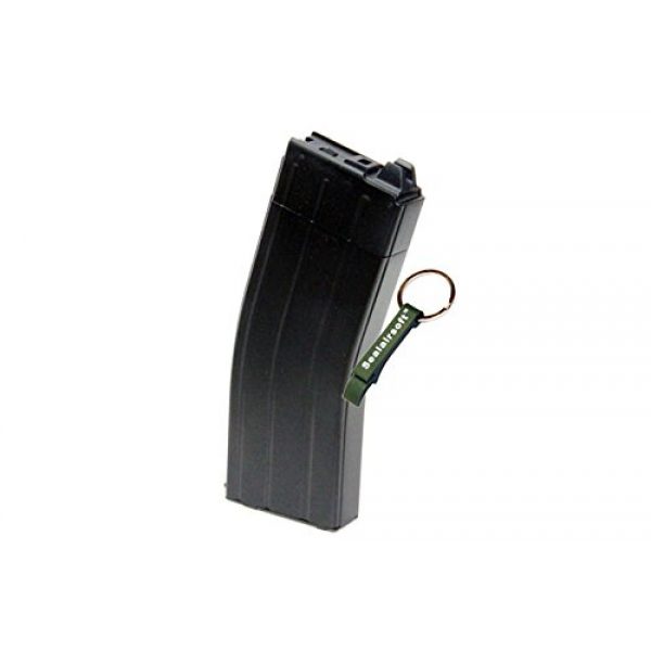KJW Airsoft Gun Magazine 1 KJ Works 30rds Airsoft 6mm GAS Tanio Koba V2 Magazine For M4 Series GBB Black -Mobile Ring Included