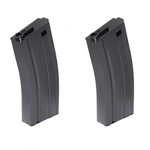 Airsoft Shopping Mall Airsoft Gun Magazine 1 Airsoft Shooting Gear 2pcs 70rd Mid-Cap Mag Magazine for G&P ICS Classic Army Tokyo Marui M4 M16 Series AEG Black