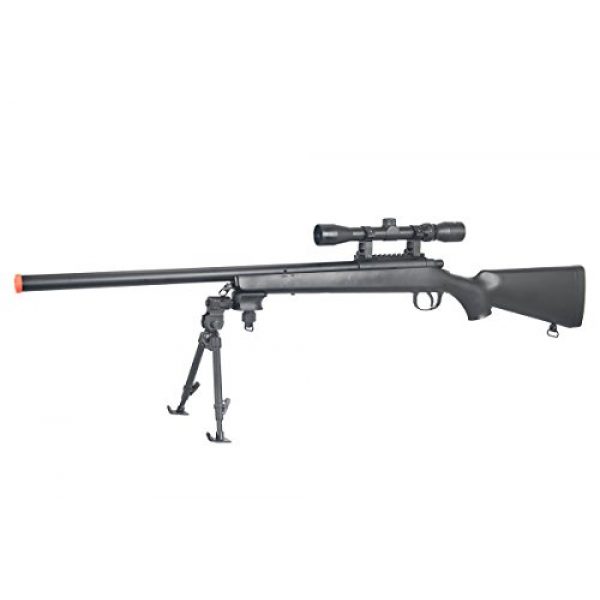 AGM Airsoft Rifle 1 AGM Full Metal MP-001 Spring Sniper Rifle Airsoft Gun (Black/Scope & Bipod Package)