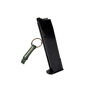 WE Airsoft Gun Magazine 1 WE 30rds P226 Airsoft Gas Magazine For P Viruses GBB Pistol (Black) -Mobile Ring Included