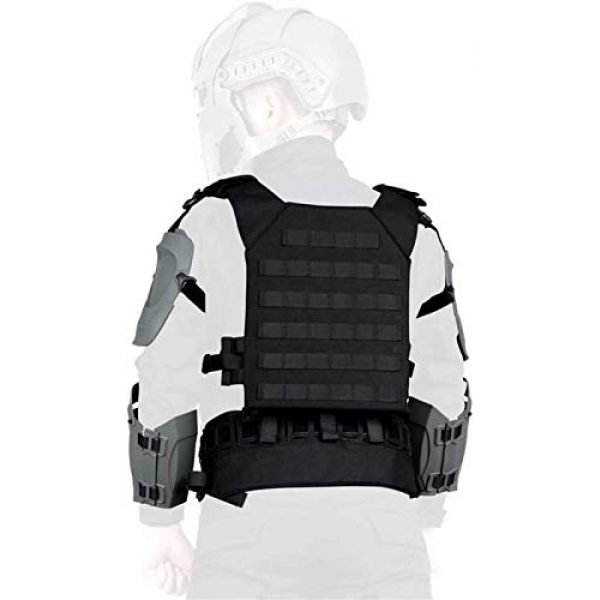 EBWLI Airsoft Tactical Vest 7 EBWLI Paintball Helmet and Armor Set, Hunting Paintball Protective Carrier Shooting Accessories with Waist Belt, for Airsoft/Nerf Game/Paintball,Black (Color : Gray)