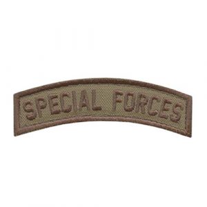 LEGEEON Airsoft Morale Patch 1 LEGEEON Special Forces SF Tab Badge SOF Tan Coyote Green Berets US Army Tactical Morale Fastener Patch