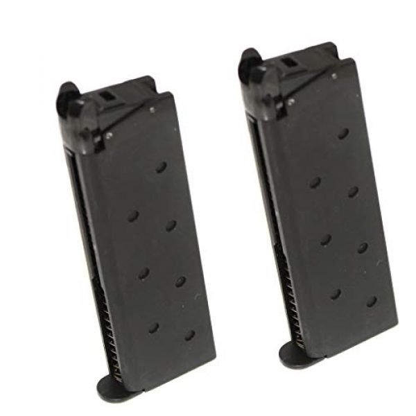 Airsoft Gang Airsoft Gun Magazine 1 Airsoft Parts 2pcs 25rd Gas Mag Metal Magazine for M1911 Series GBB Pistol Black