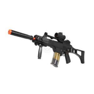 TAC Airsoft Rifle 1 DE R36C TacSpec Electric AEG Rifle w/Flashlight and Red Dot Scope