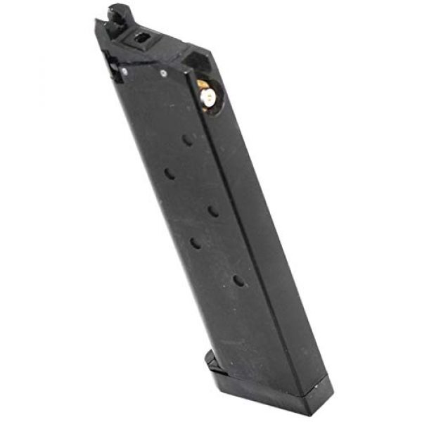 Generica Airsoft Gun Magazine 2 Generica Airsoft Spare Parts 3pcs 28rd Gas Mag Metal Magazine for M.E.U. M1911 GBB Pistol Black