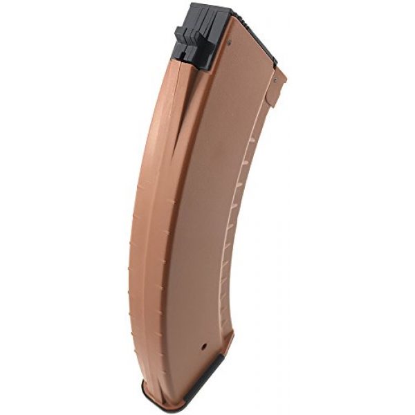 SportPro Airsoft Gun Magazine 5 SportPro 550 Round Polymer AKM Style High Capacity Magazine for AEG AK47 AK74 Airsoft - Brown