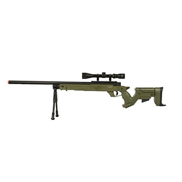 Well Airsoft Rifle 1 Well SR22 Airsoft Sniper Rifle Airsoft Gun (OD/Scope & Bipod)
