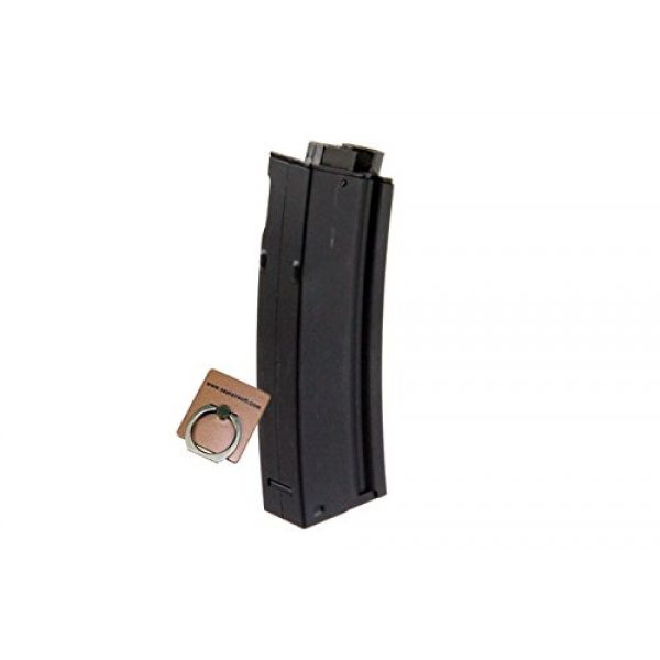 CYMA Airsoft Gun Magazine 2 CYMA 65rds Mid-Cap Magazine for MP5 MP5K Marui Classic Army G&G Airsoft AEG -Mobile Ring Included