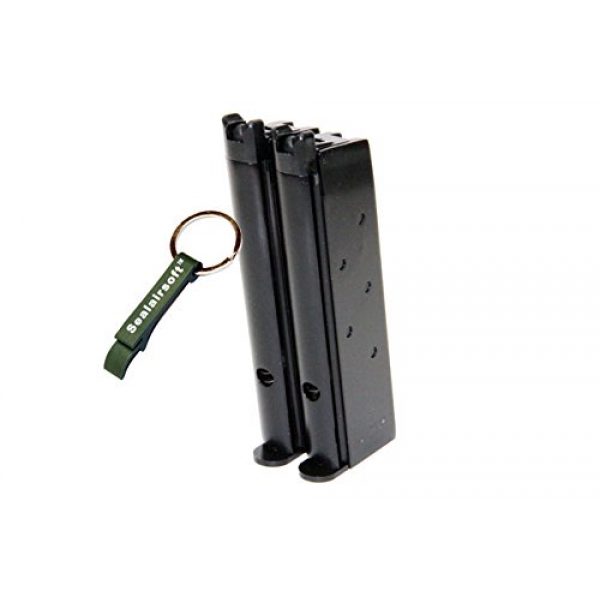 WE Airsoft Gun Magazine 1 WE 48rds Airsoft Gas Magazine For Double Barrel 1911 Series GBB -Mobile Ring Included