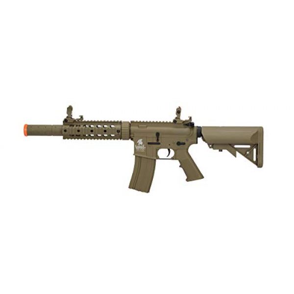 Lancer Tactical Airsoft Rifle 1 LT-15T M4 SD Metal Gear Airsoft Rifle Gun AEG Full/Semi Automatic Tan 400 FPS