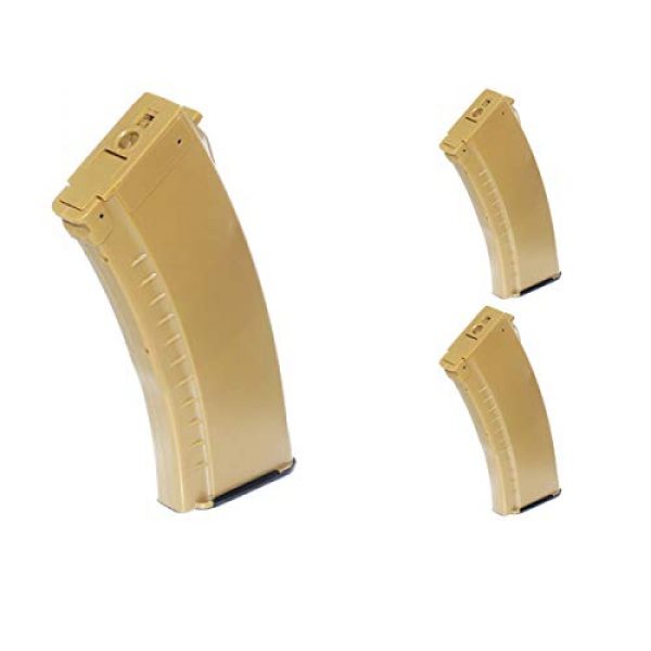 Airsoft Shopping Mall Airsoft Gun Magazine 1 Airsoft Shooting Gear APS 3pcs 500rd Plastic Hi-Cap Magazine for CYMA ICS Marui AK Dark Earth